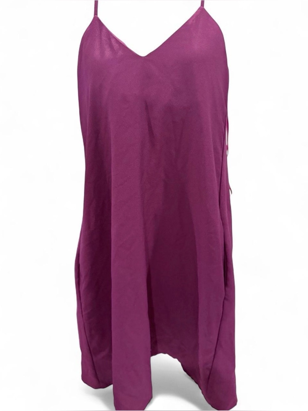 White House Black Market Women's Sleeveless Slip Dress in Deep Magenta NWT